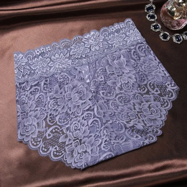 5pcs Sexy Lace Lingerie Plus Size Women Underwear Bottoms Large Seamless Panties Female Middle Waist Briefs Fancy Underpants