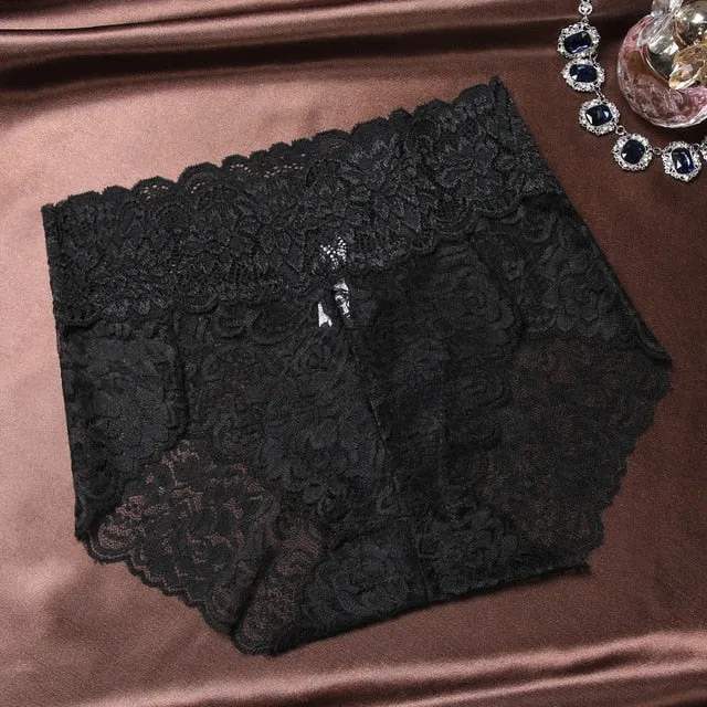 5pcs Sexy Lace Lingerie Plus Size Women Underwear Bottoms Large Seamless Panties Female Middle Waist Briefs Fancy Underpants
