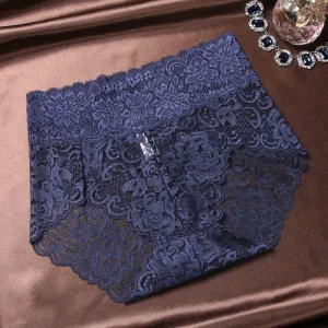 5pcs Sexy Lace Lingerie Plus Size Women Underwear Bottoms Large Seamless Panties Female Middle Waist Briefs Fancy Underpants