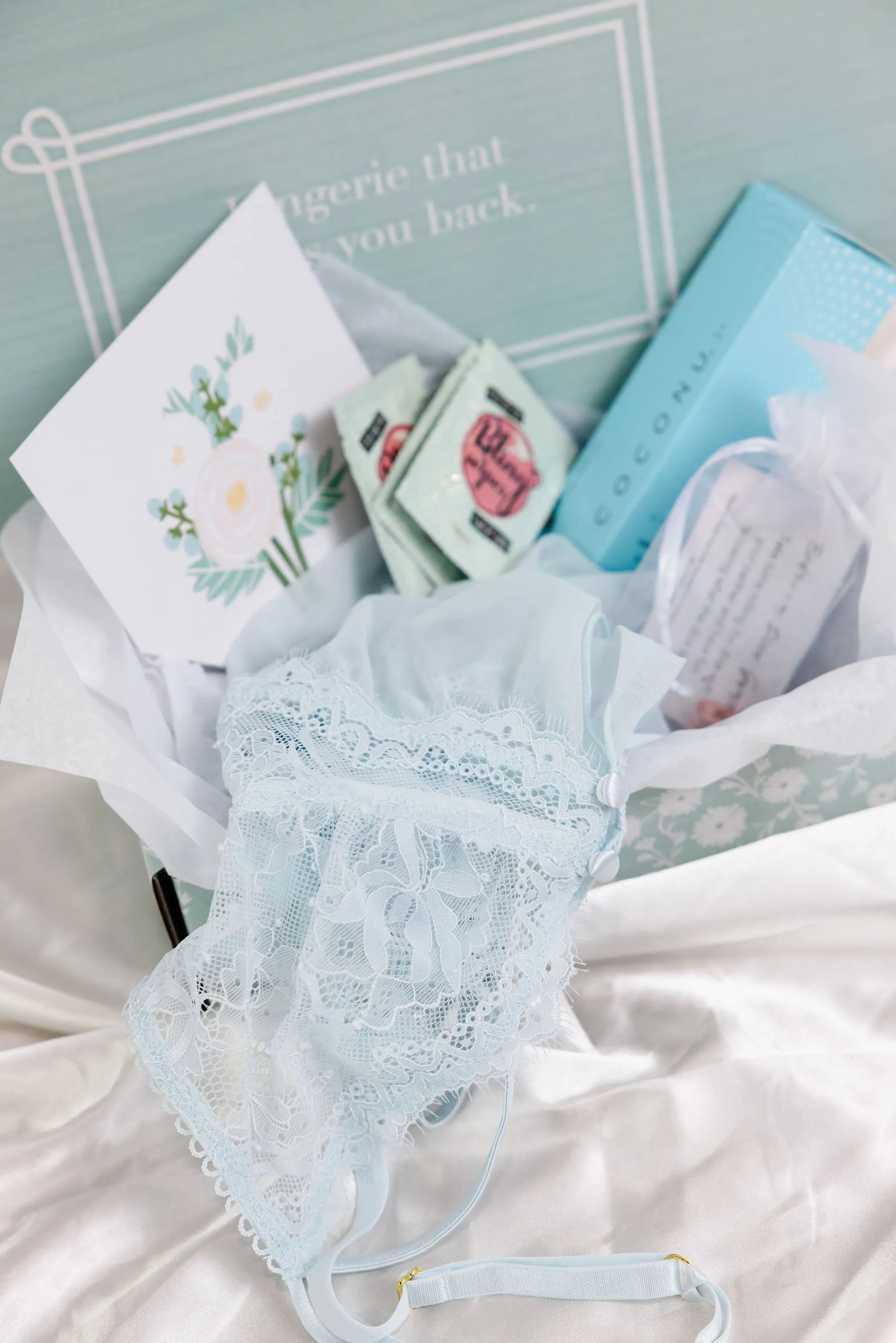 Bridal Bundle: Lacy Plunge Satin Romper - Pearl