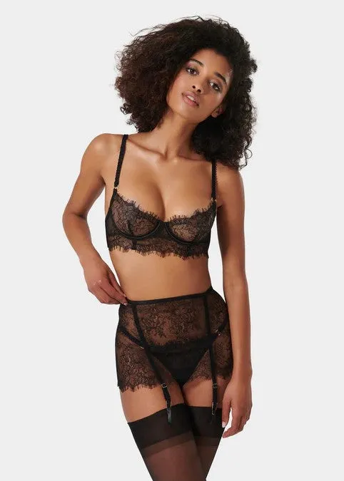 Camelia Skirt Suspender (Black)