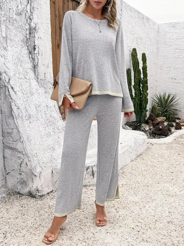 Casual Women Knit Relaxed Two-Piece Set