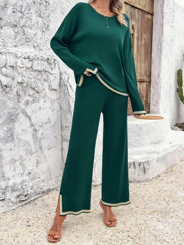 Casual Women Knit Relaxed Two-Piece Set