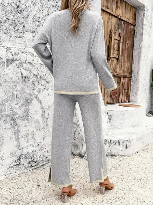 Casual Women Knit Relaxed Two-Piece Set