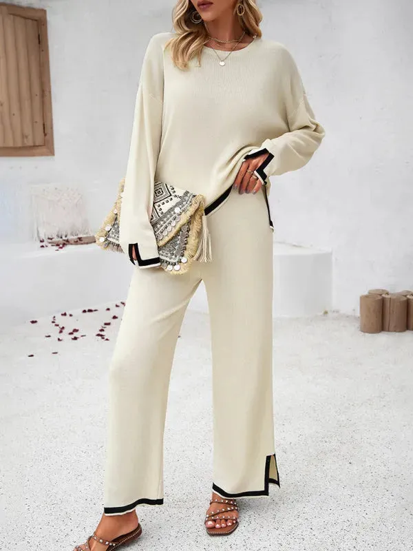 Casual Women Knit Relaxed Two-Piece Set