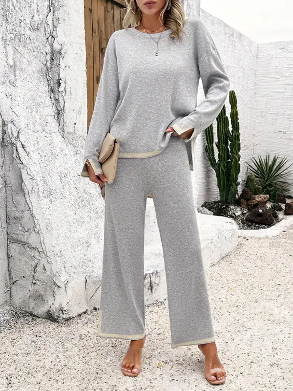 Casual Women Knit Relaxed Two-Piece Set