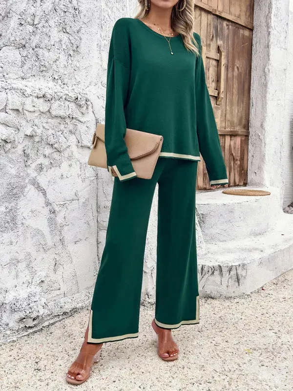 Casual Women Knit Relaxed Two-Piece Set