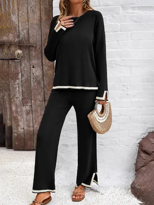 Casual Women Knit Relaxed Two-Piece Set