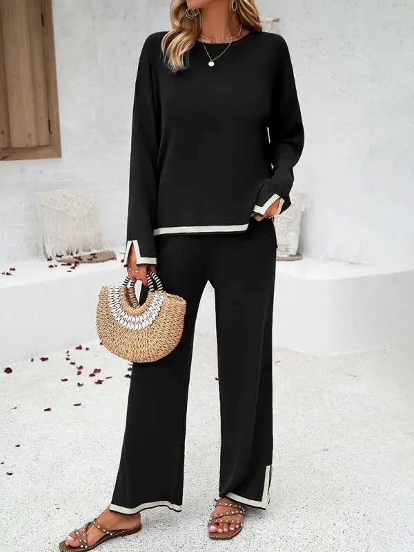Casual Women Knit Relaxed Two-Piece Set