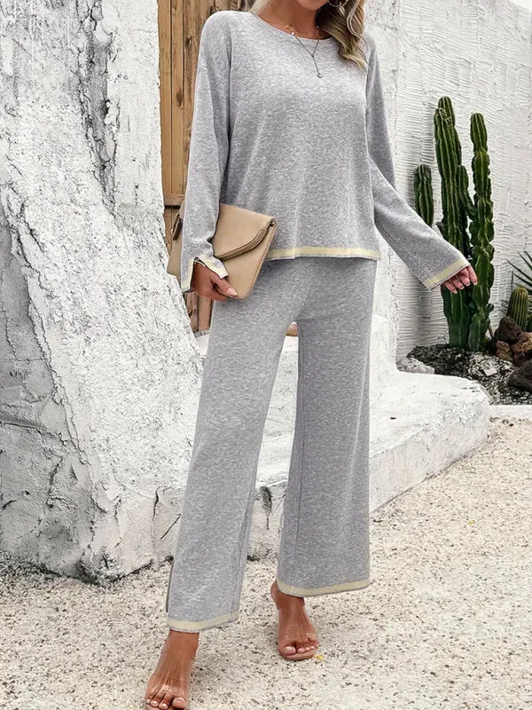 Casual Women Knit Relaxed Two-Piece Set