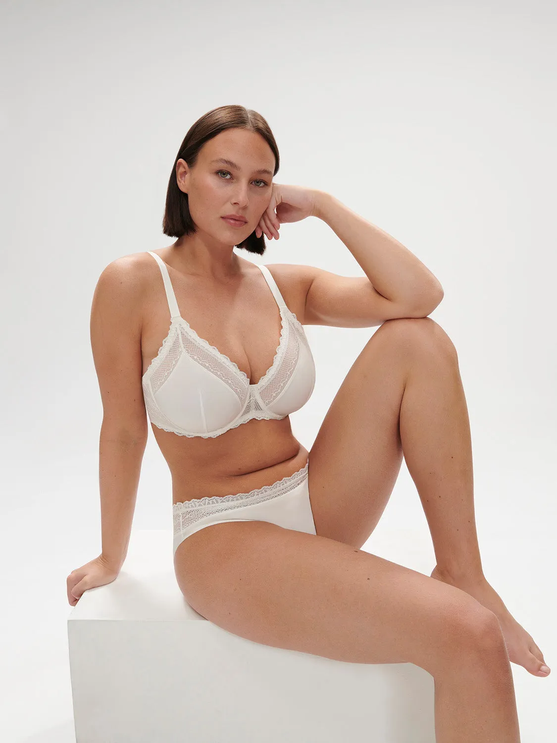 Destine Underwire Plunge - Ivory