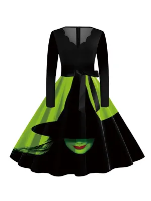 Elphaba Witch Print Dress