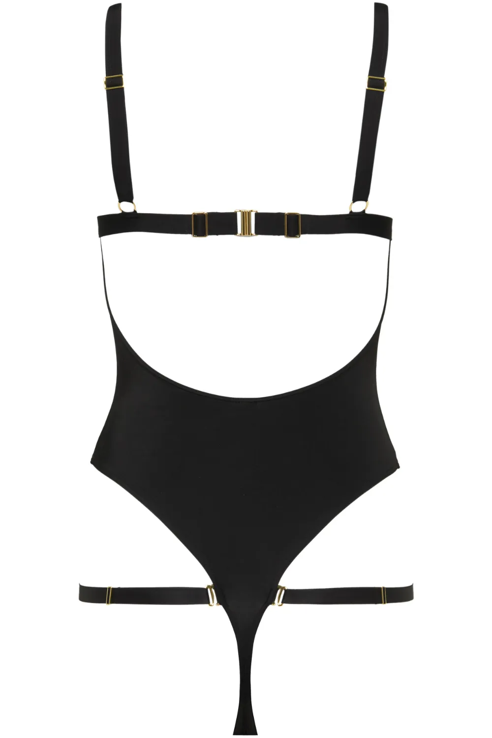 Fatale Thong Swimsuit in Black