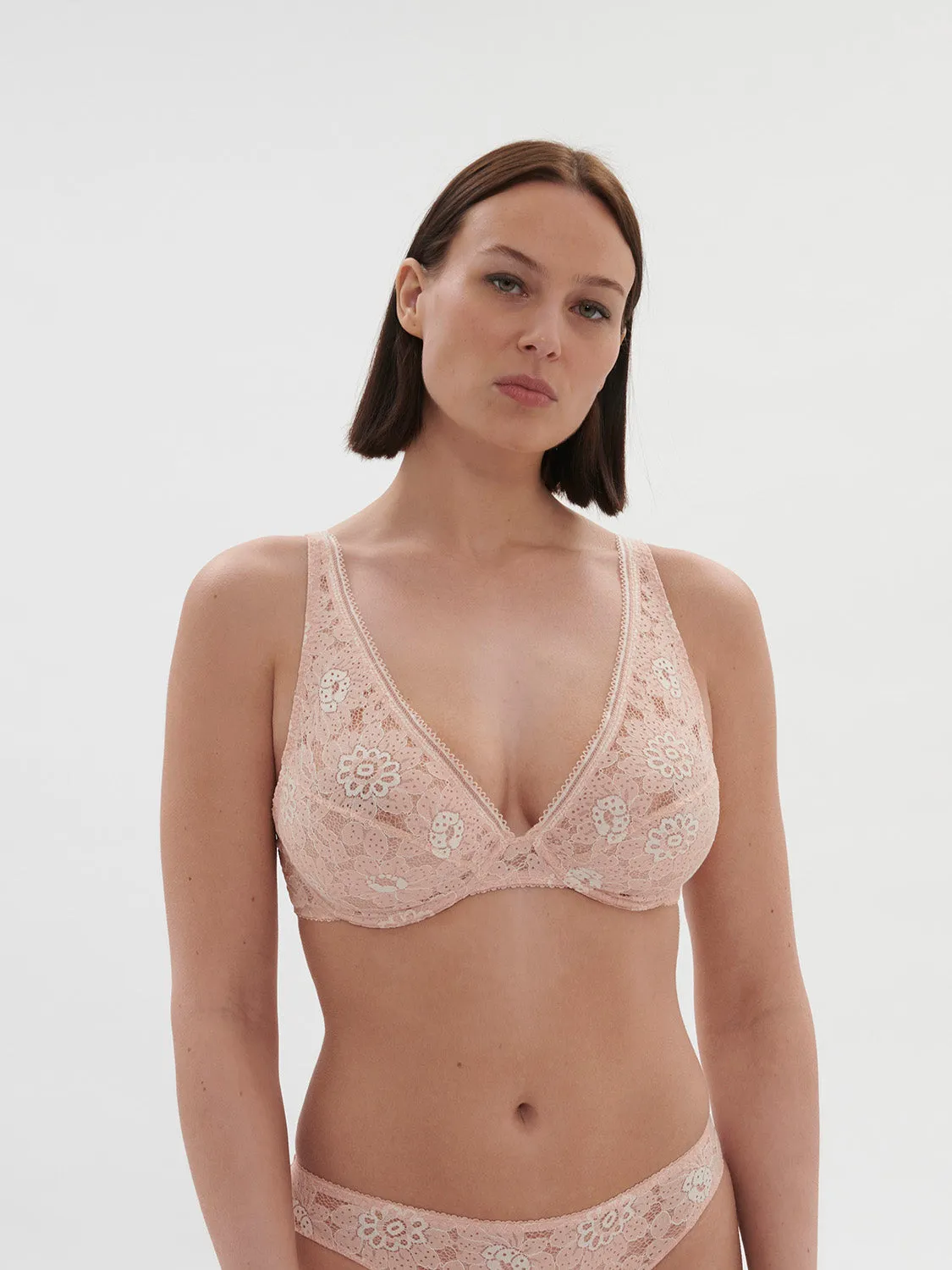Festive Underwire Triangle - Ballet Pink