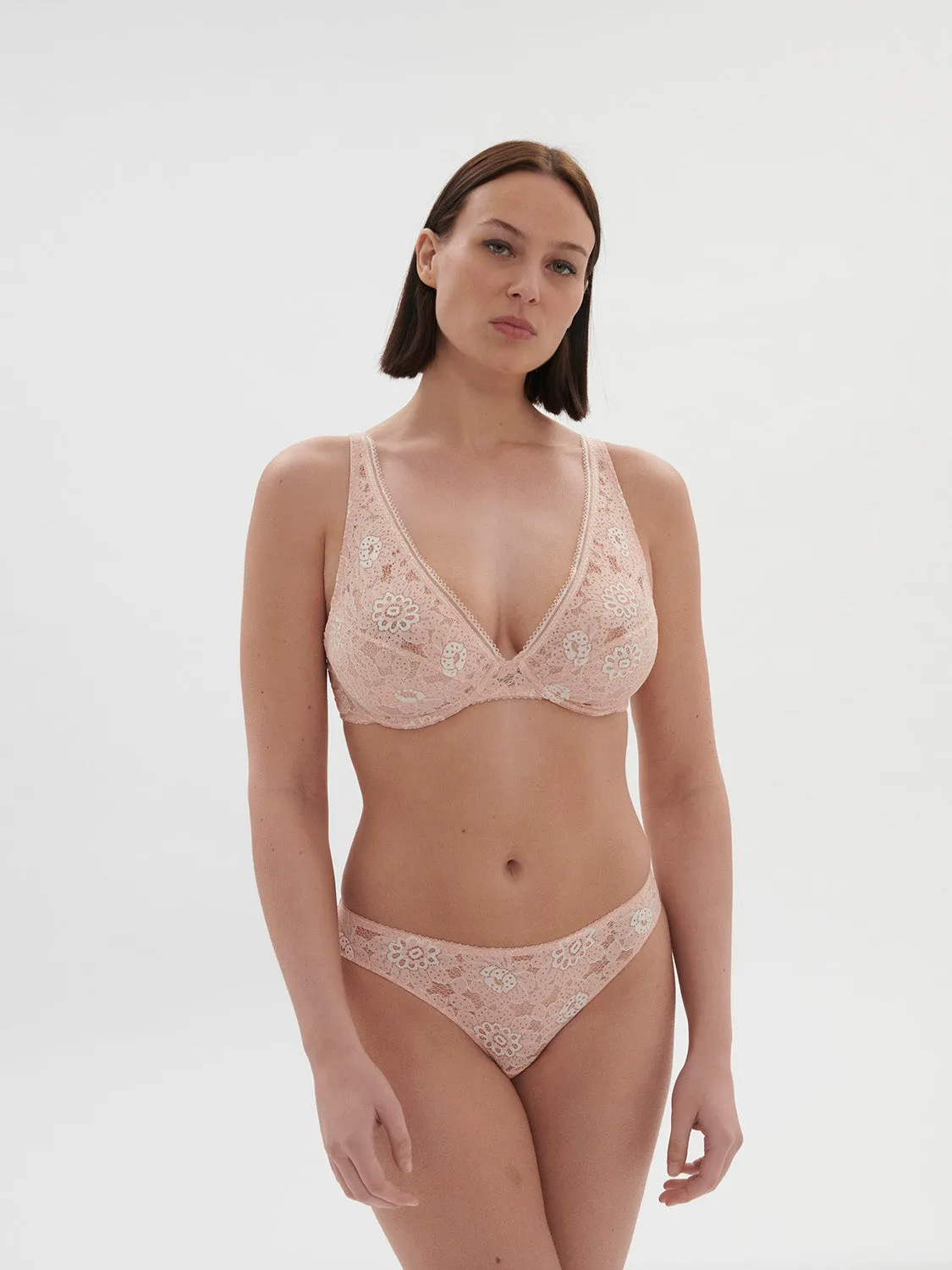 Festive Underwire Triangle - Ballet Pink