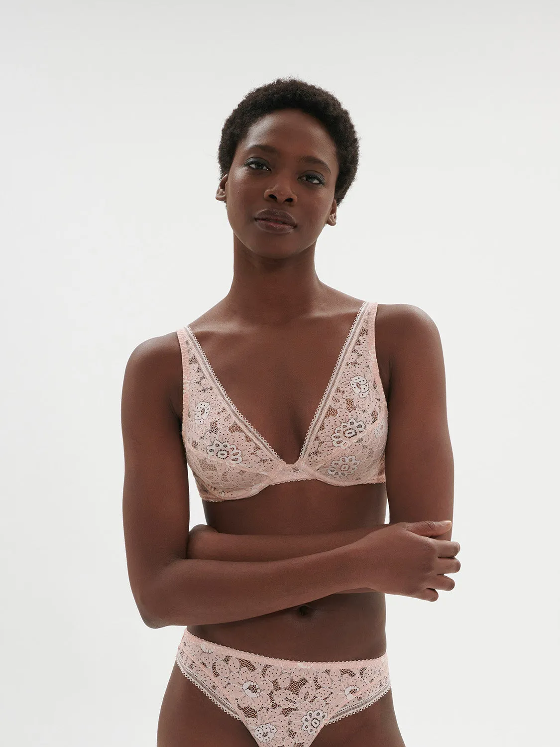 Festive Underwire Triangle - Ballet Pink