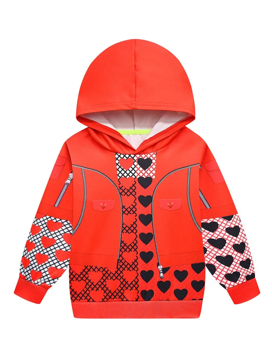 Girls Princess Red Hoodie and Pants w/ Accessories
