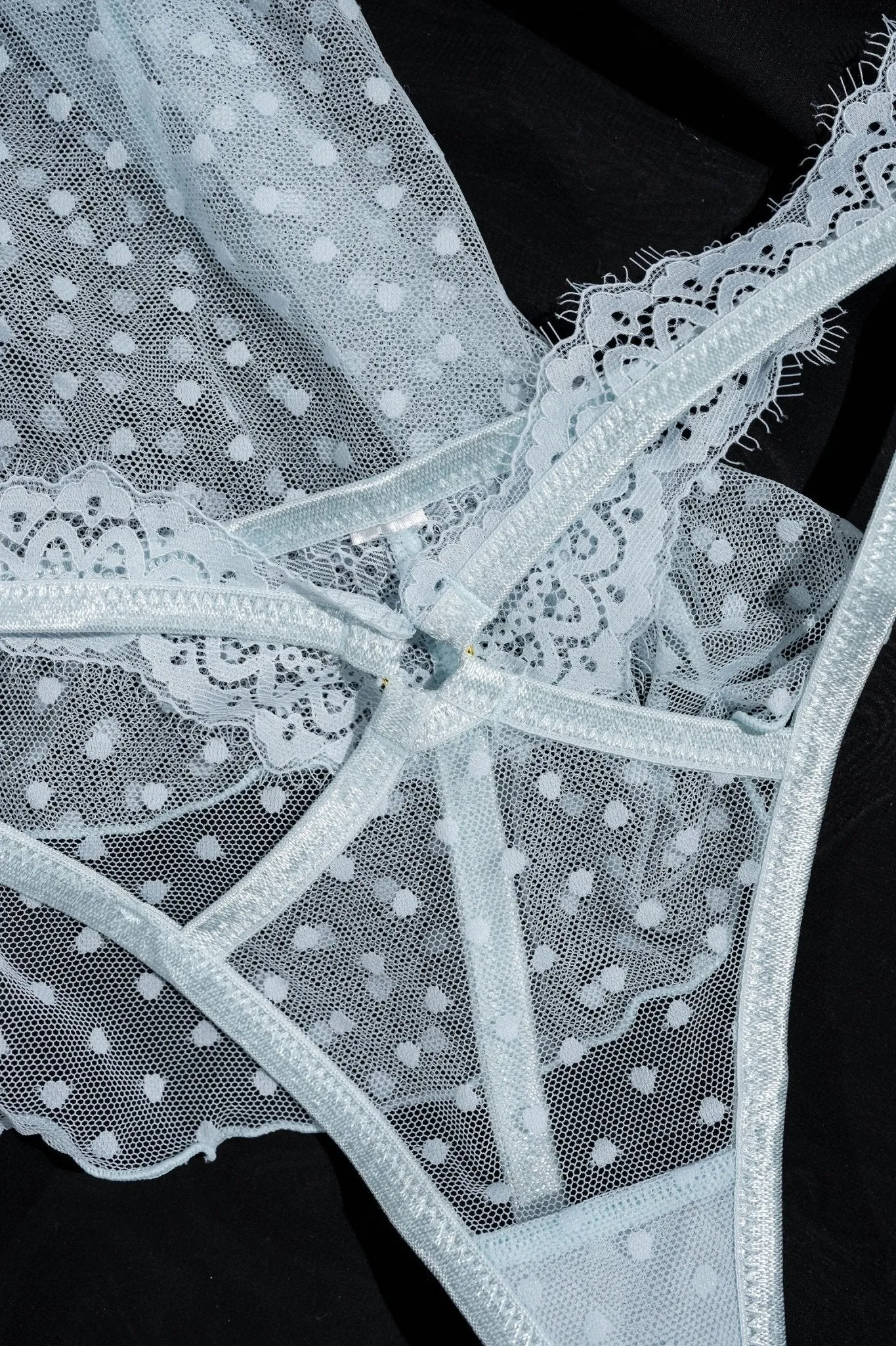 Lacy Cutout Thong - Something Blue