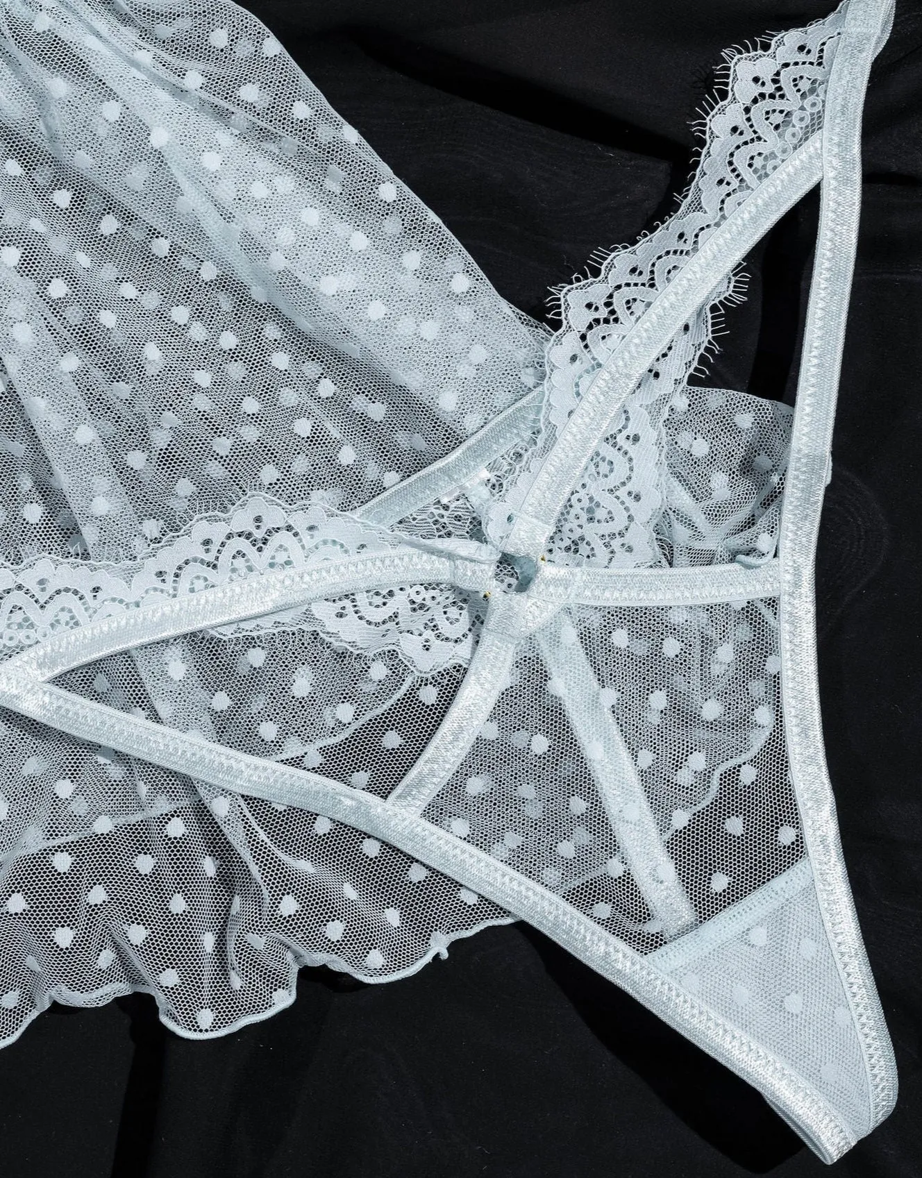Lacy Cutout Thong - Something Blue