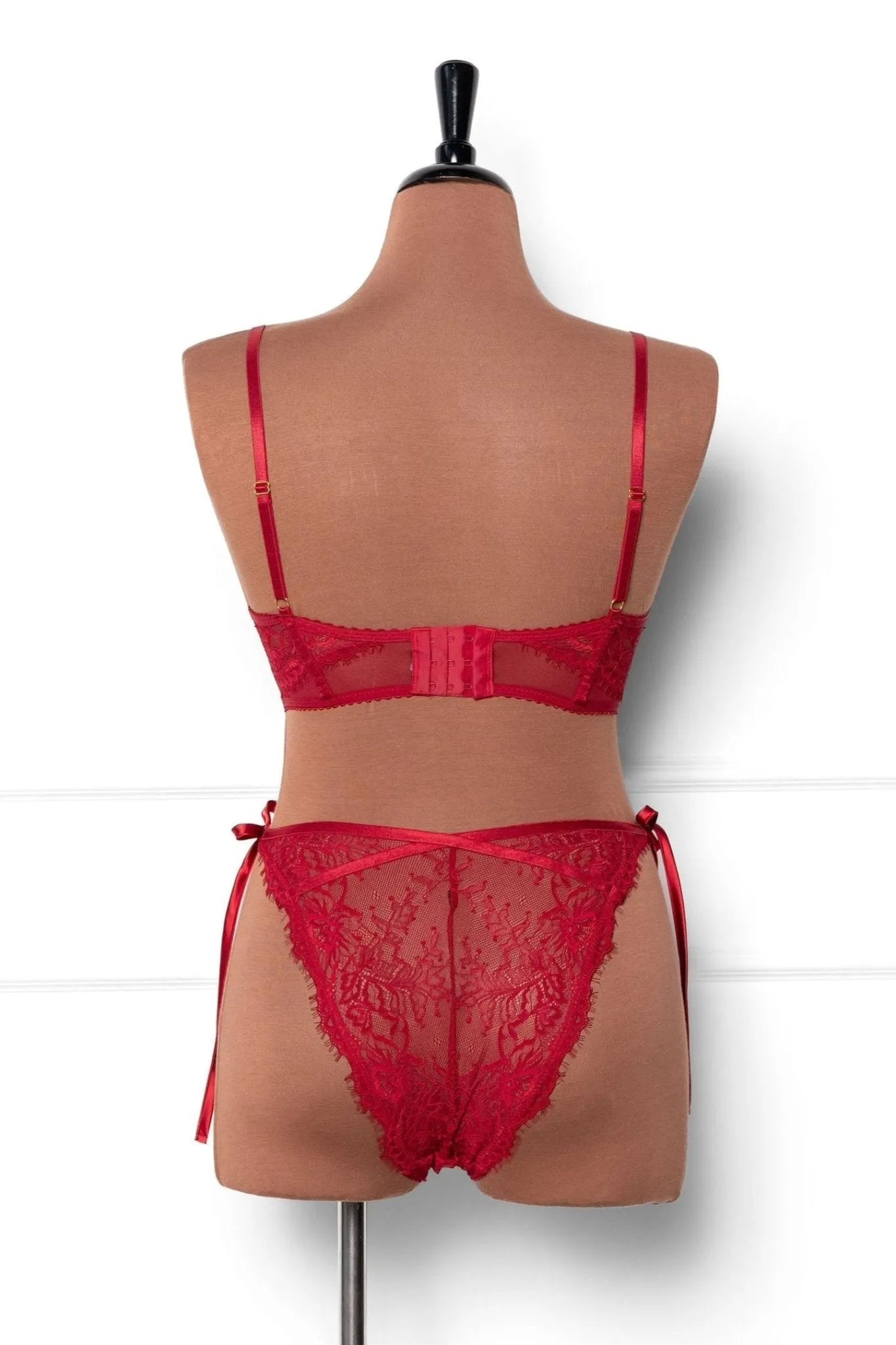 Lacy Underwire Corset - Red