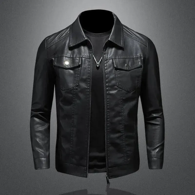 Men's Slim Fit Faux Leather Jackets