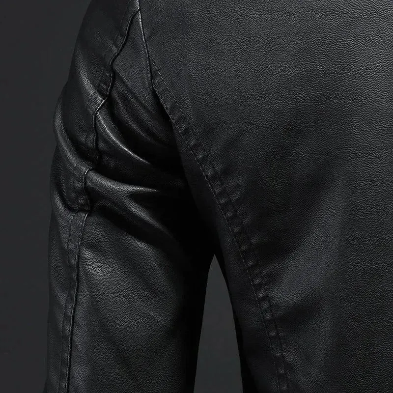 Men's Slim Fit Faux Leather Jackets