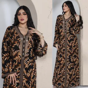 Middle East Muslim Women's Wear Arab Robe Dress