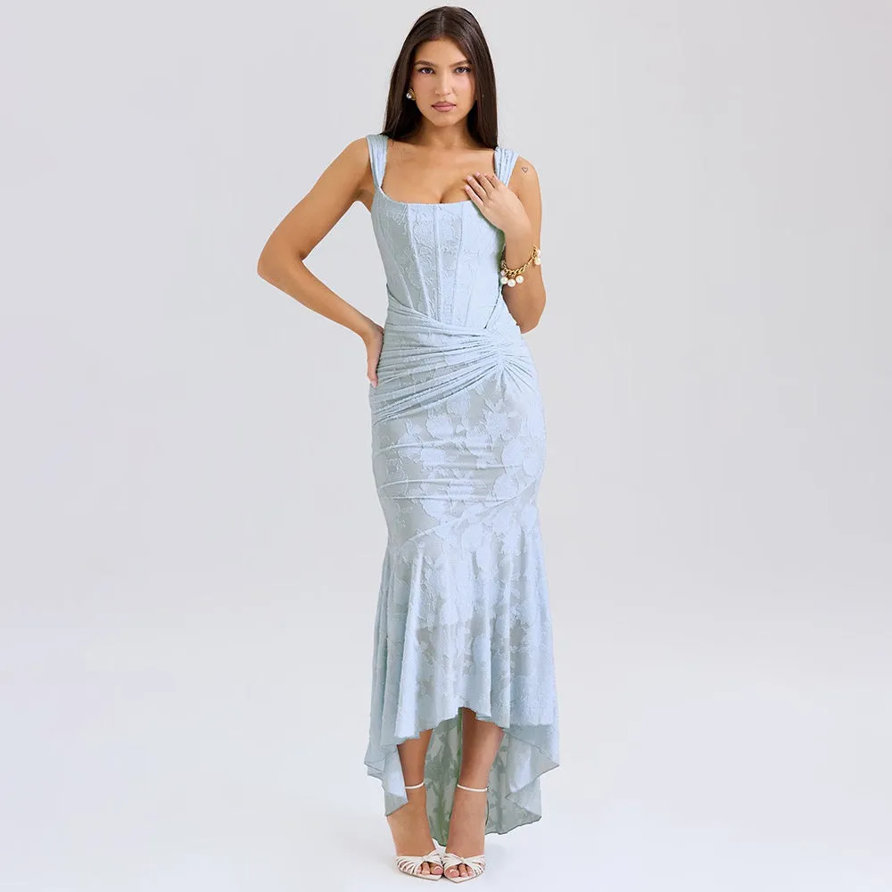 Mozision Off-shoulder Backless Sexy Evening Dress For Women Purple Sleeveless Strapless Ruched Bodycon Club Party Dress