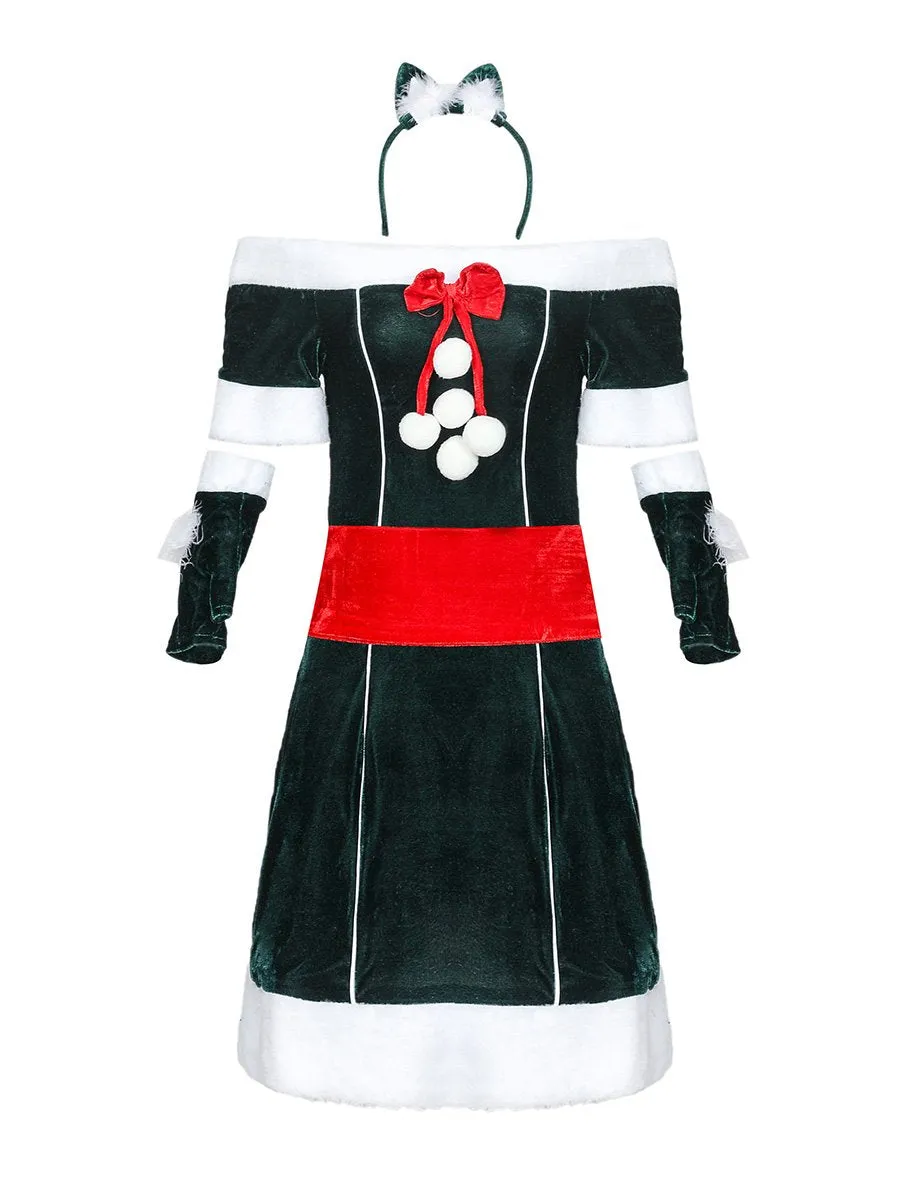 Off Shoulder Christmas Party Dress