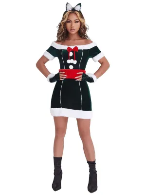 Off Shoulder Christmas Party Dress