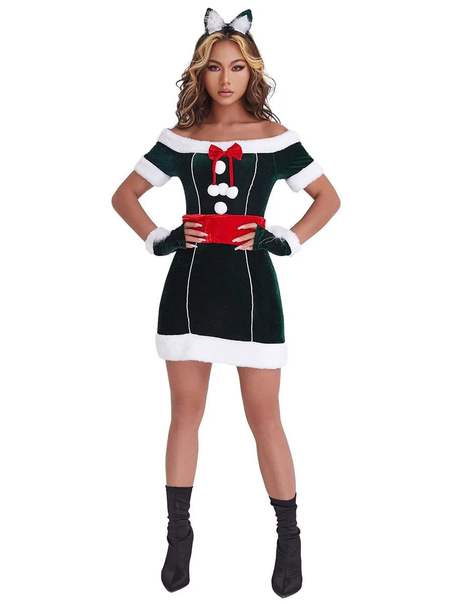 Off Shoulder Christmas Party Dress
