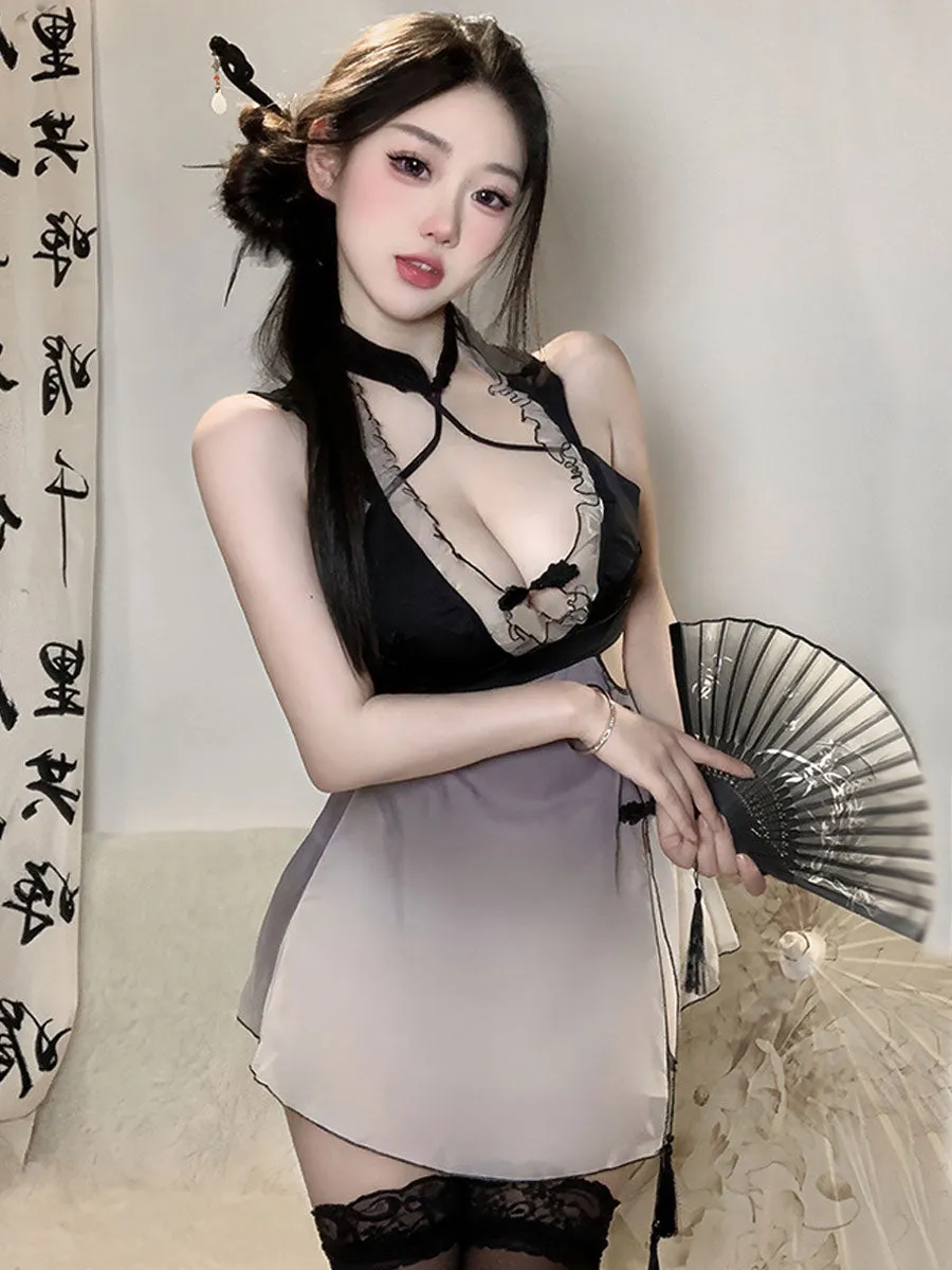 Ombr Slit Cheongsam Dress