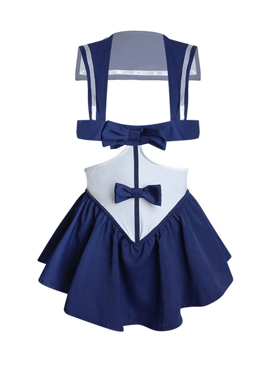 Open Back Sailor Style Lingerie Dress
