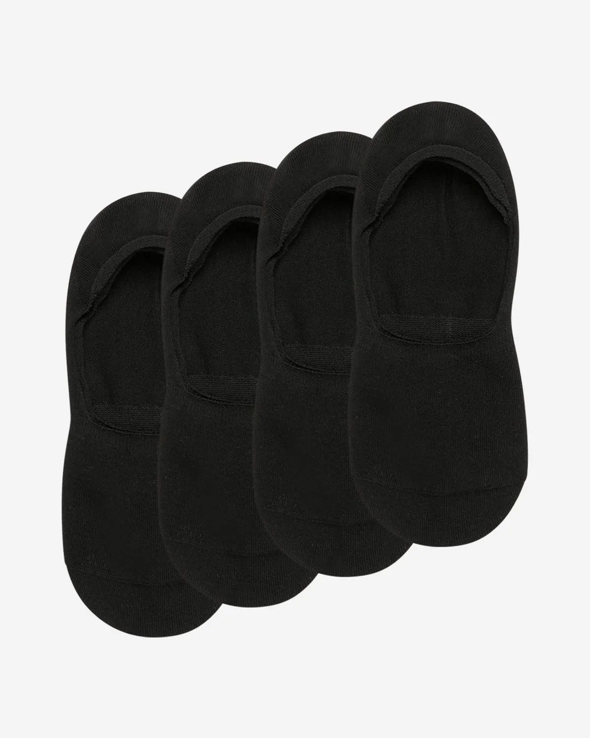 Pack of 2 pairs of black cotton footsies for men