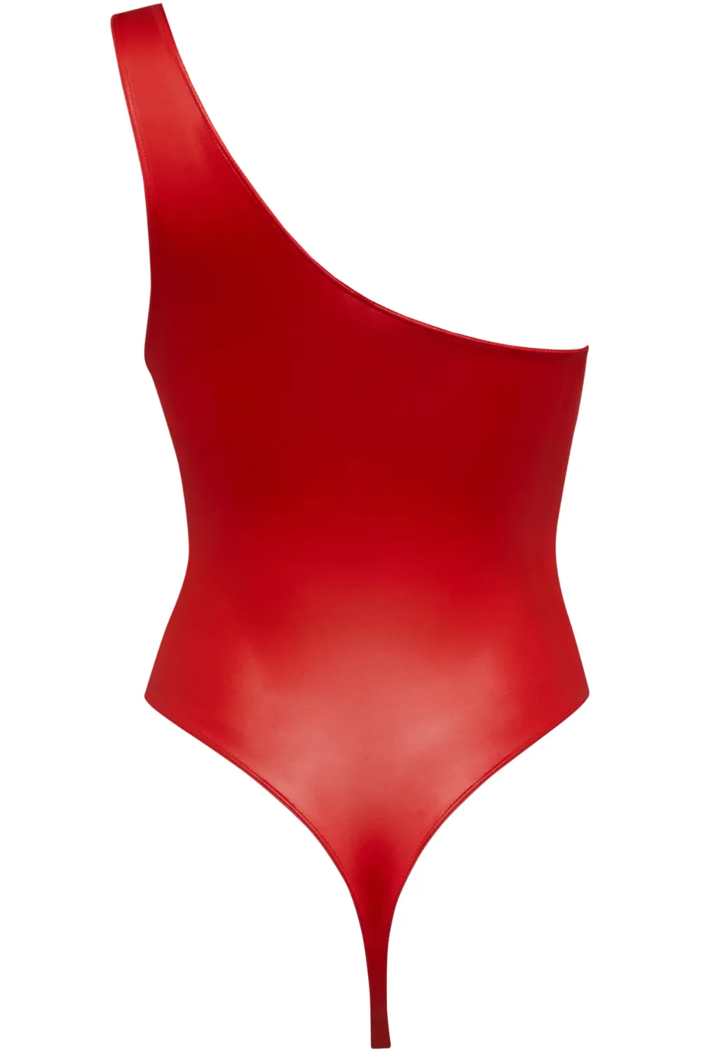 Splash Asymetric Thong Swimsuit in Red