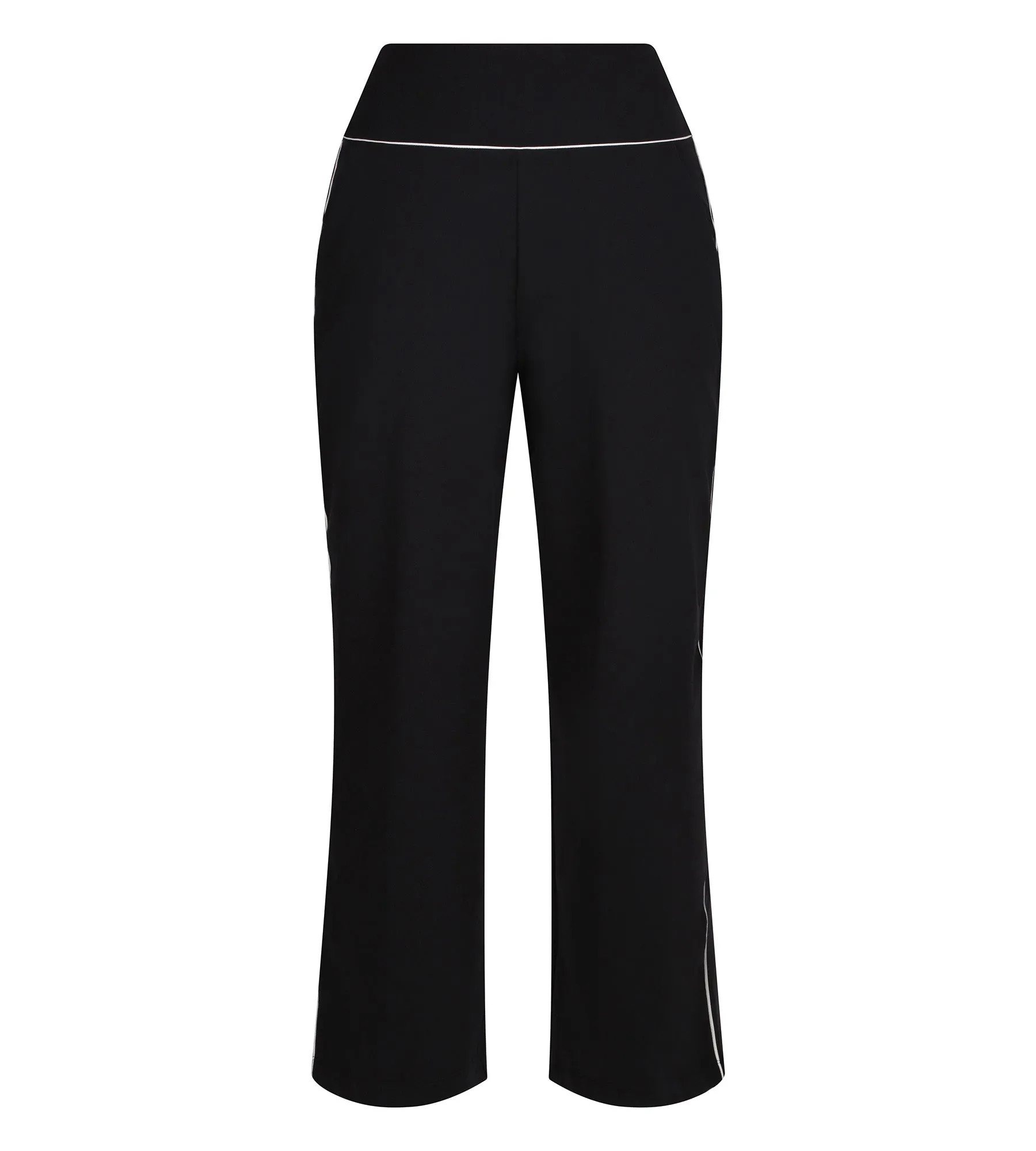 Women's stretch jersey wide-leg sports trousers Black Dim Move